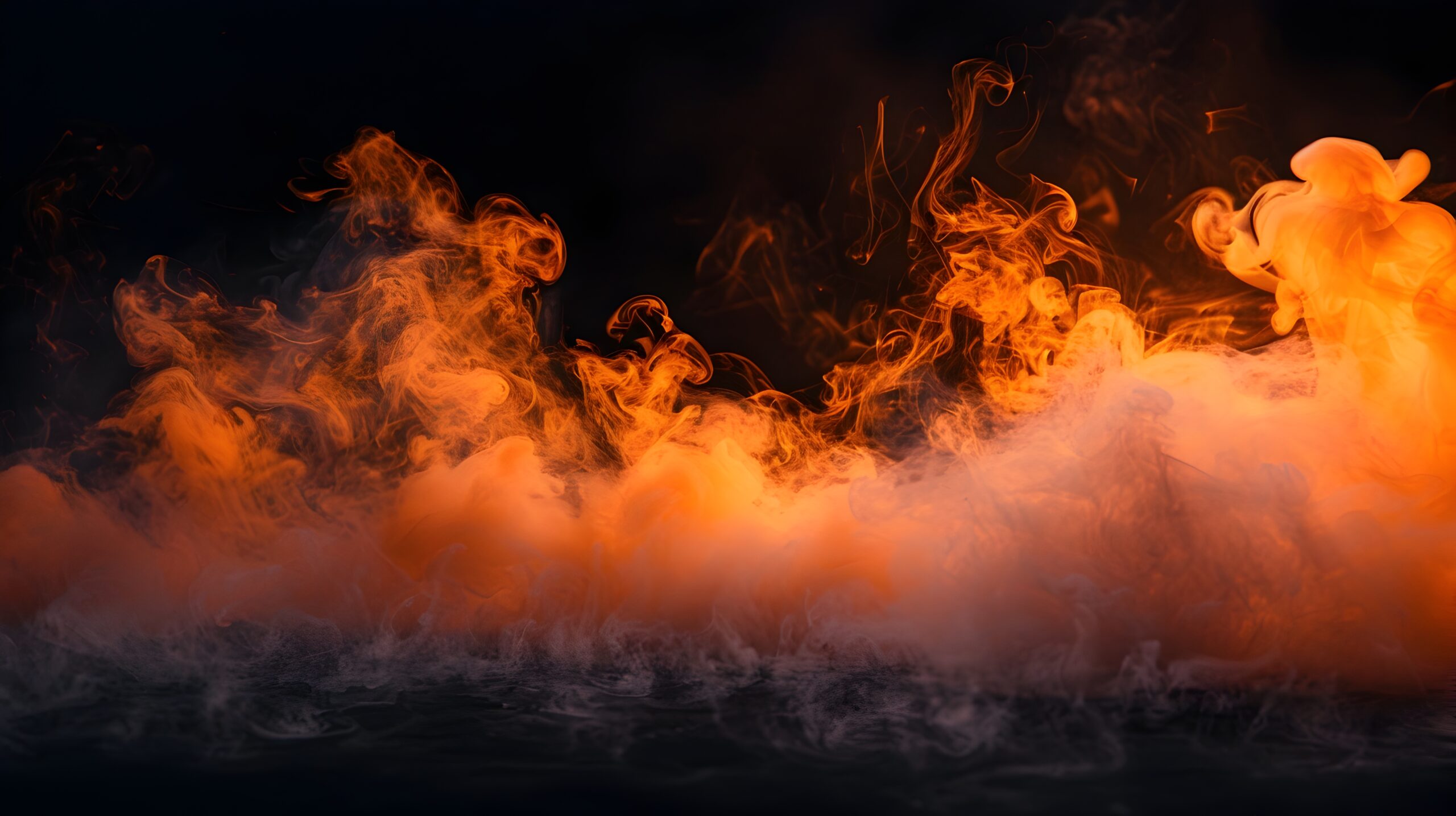 Orange Smoke Clouds A Transient Dance of Heat and Energy